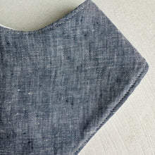 Load image into Gallery viewer, Bandana Dribble Bib - Indigo Linen
