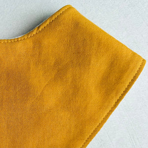 Bandana Dribble Bib - Mustard Linen