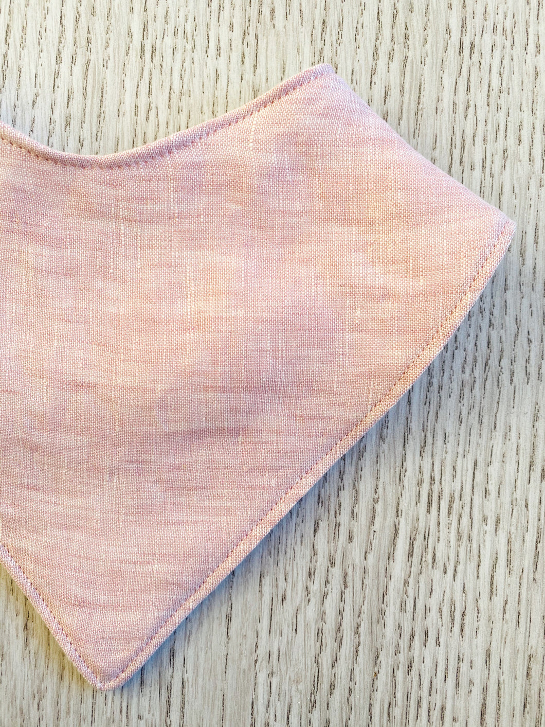 Bandana Dribble Bib - Blush Linen